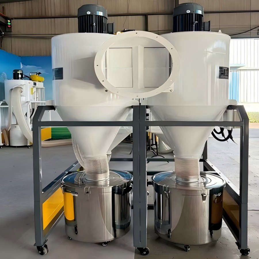 Kodėl dvigubo ciklono medienos dulkių surinkėjas yra optimalus sprendimas medienos drožlių surinkimui stambaus apdorojimo metu?